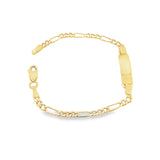 Figaro Baby ID Bracelet 18K Gold