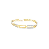 10K Medusa Link CZ Bracelet- Ladies