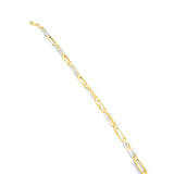 10K Medusa Link CZ Bracelet- Ladies