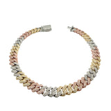 925 Silver Three Color G-P Bracelet Moissanite