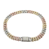 925 Silver Three Color G-P Bracelet Moissanite