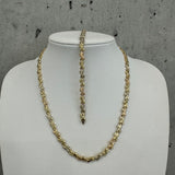 Solid Gold 18K Wave Set