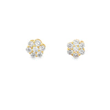 Elegant Floral Diamond Earrings