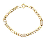 Bracelet à maillons cubains en or 10 carats
