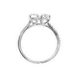 14K Pear and round Cut Engagement Ring