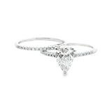 10K Pear Cut Engagement Ring Set