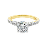 14K Round Cut Engagement Ring