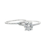 10K Round Cut Engagement Ring Set