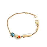 Train Baby ID Bracelet 18K Gold