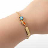 Train Baby ID Bracelet 18K Gold