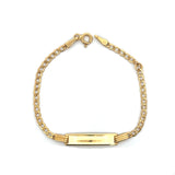 Cross Baby ID Bracelet 10K Gold