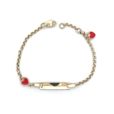 Little Heart Baby ID Bracelet 10K Gold