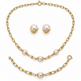 Natural Pearl Set 10k Gold
