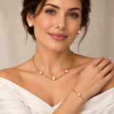 Natural Pearl Set 10k Gold