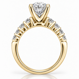 Bague solitaire en diamant ovale brillant de 3 carats 