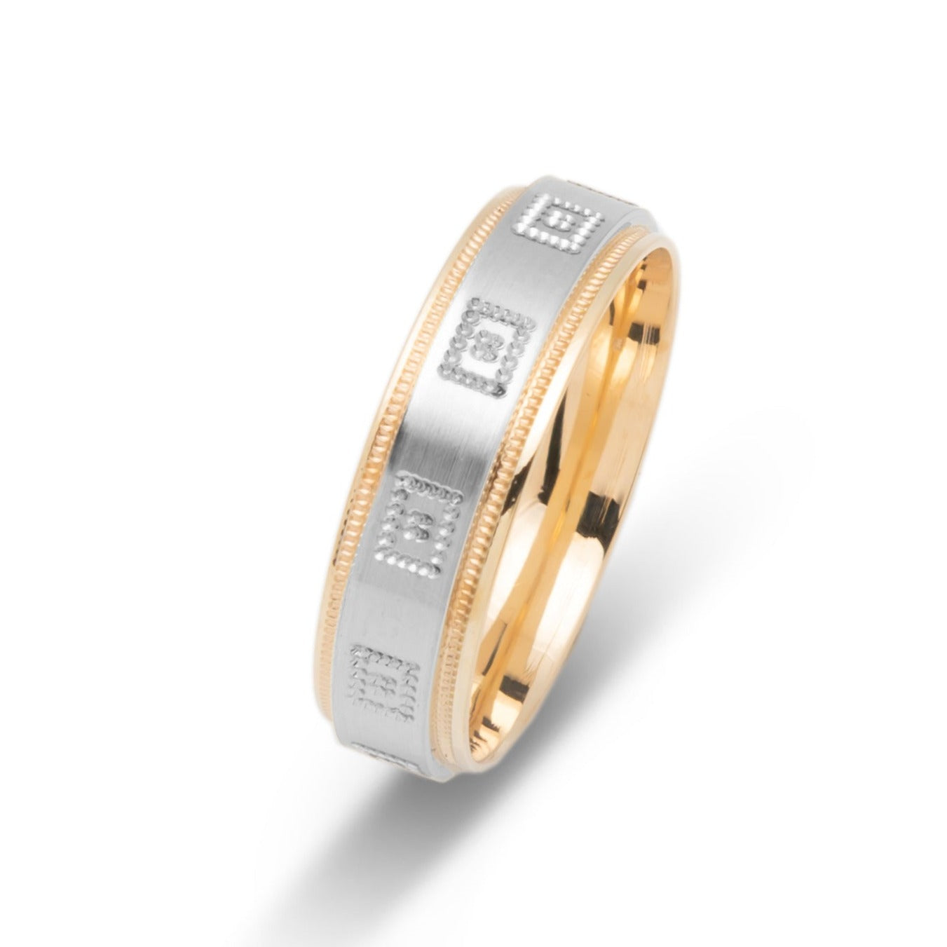 Gold Wedding Band Classic Two Tone