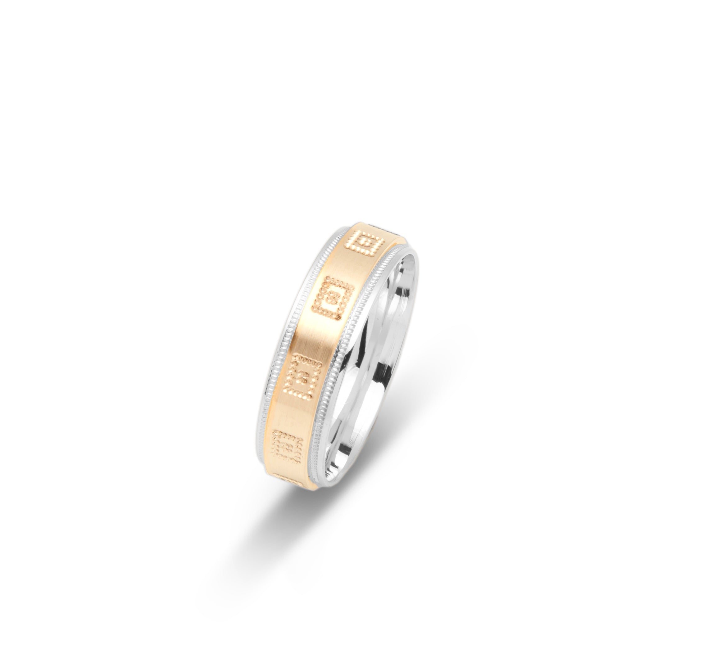 Gold Wedding Band Classic Two Tone