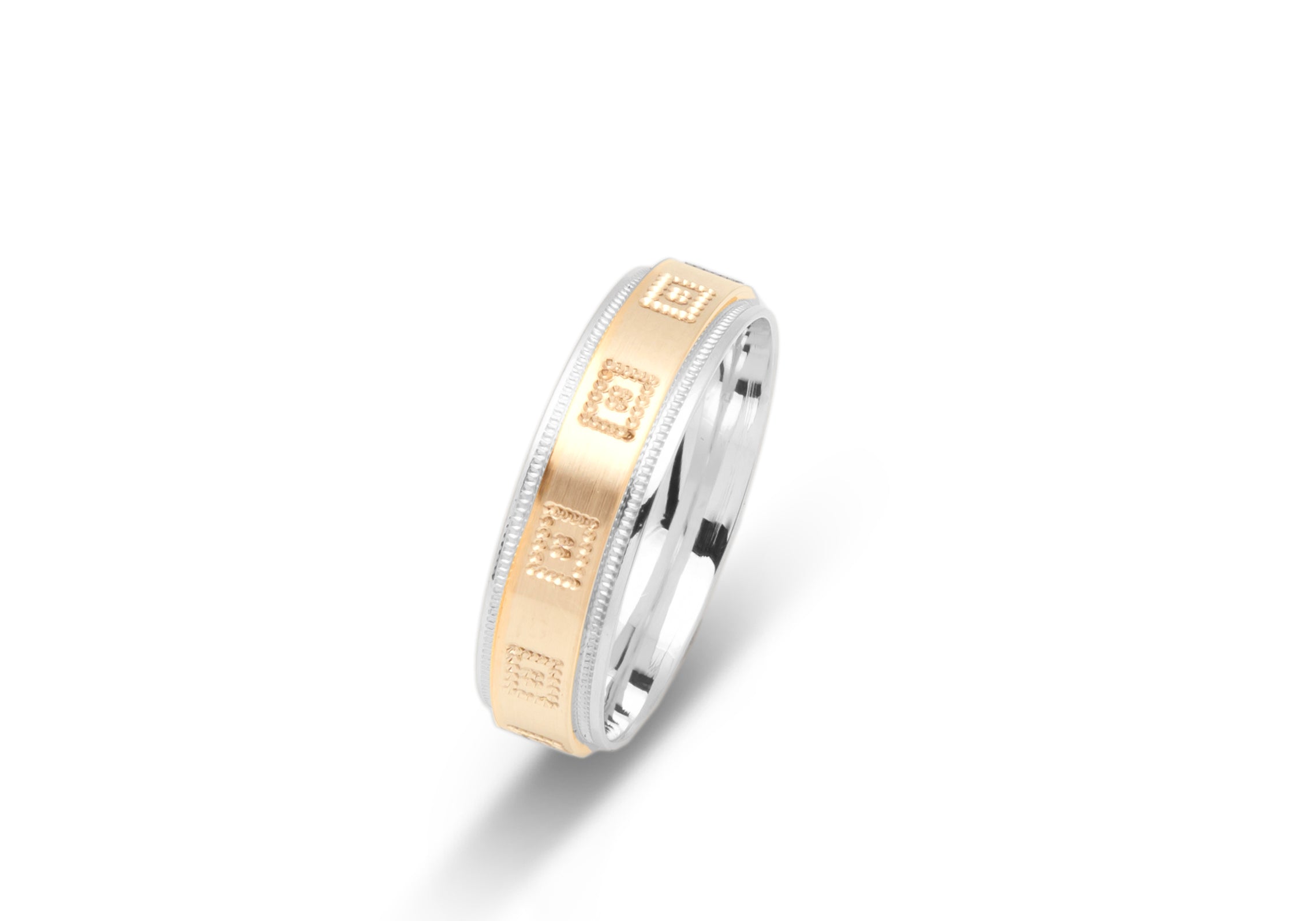 Gold Wedding Band Classic Two Tone