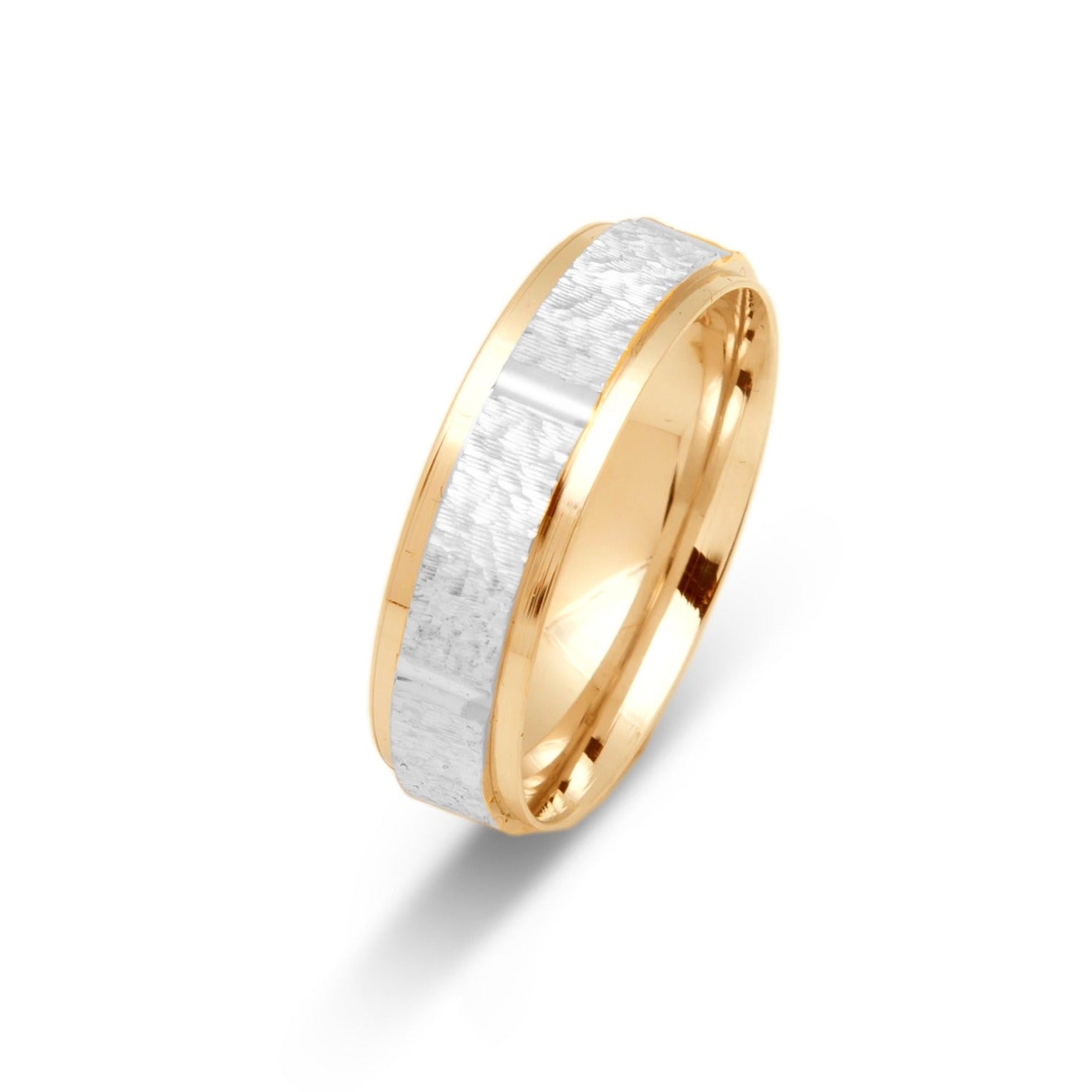 Gold  Wedding Band Classic Two Tone