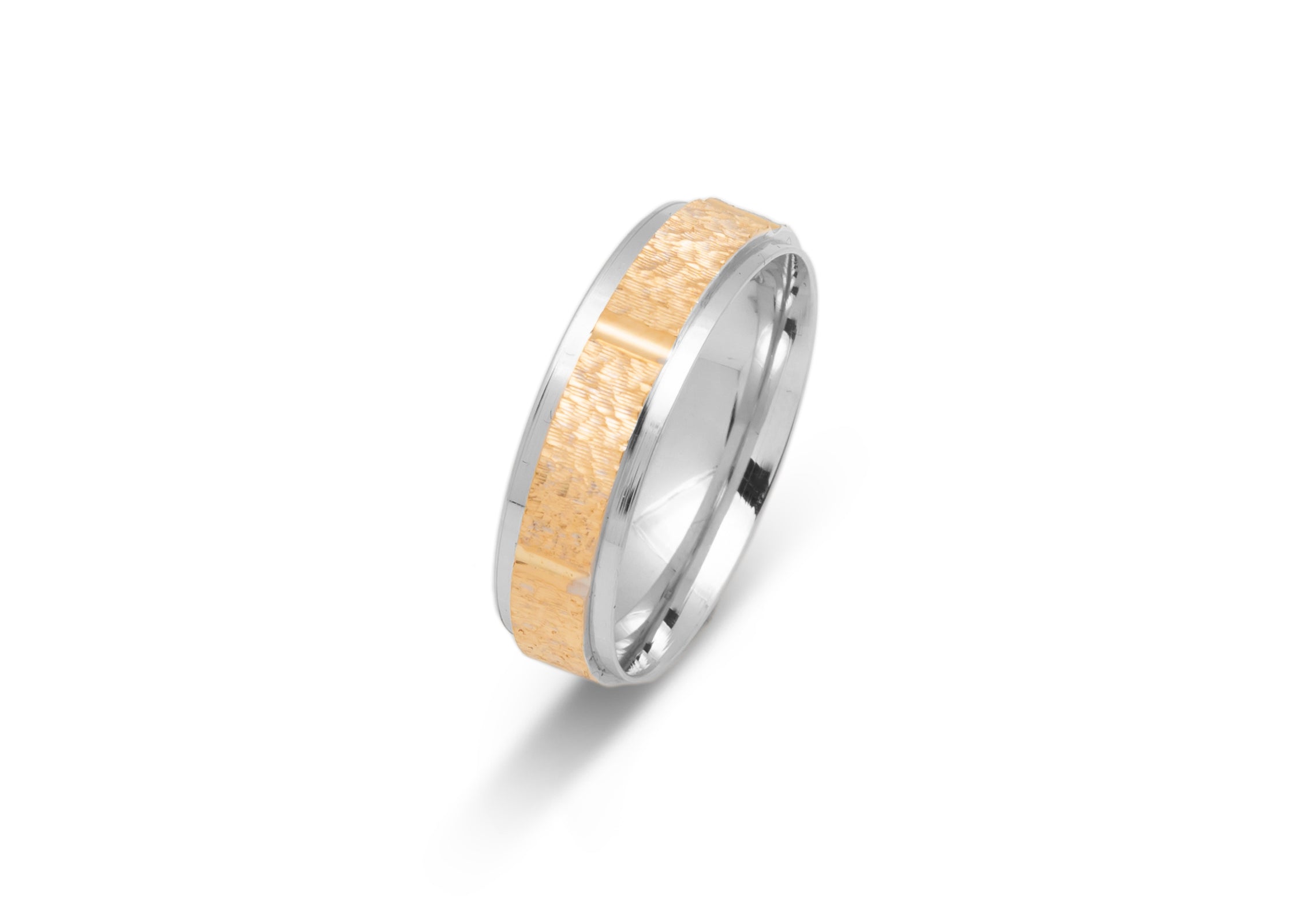 Gold  Wedding Band Classic Two Tone