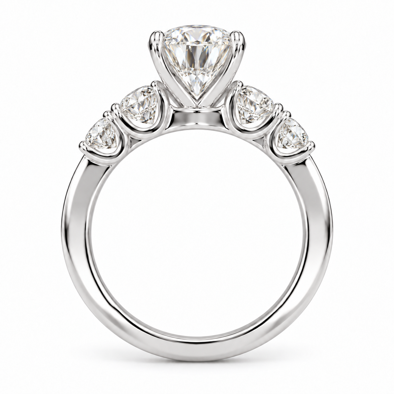 Bague à diamants poire et ovales — BeJolie Éclat