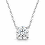Classic Round Brilliant Cut Solitaire Diamond necklace - 14k 1.5carat