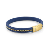 S.STEEL GOLD-IP 8MM SILICONE BRACELET