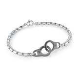 Black Handcuff-Clasp Bracelet