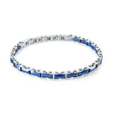 S.STEEL BLUE CERAMIC BRACELET