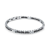 S.STEEL BLACK CZ BRACELET