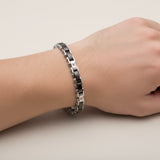 S.STEEL BLACK CZ BRACELET