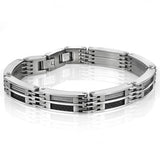 S.STEEL CARBON FIBER CABLE BRACELET