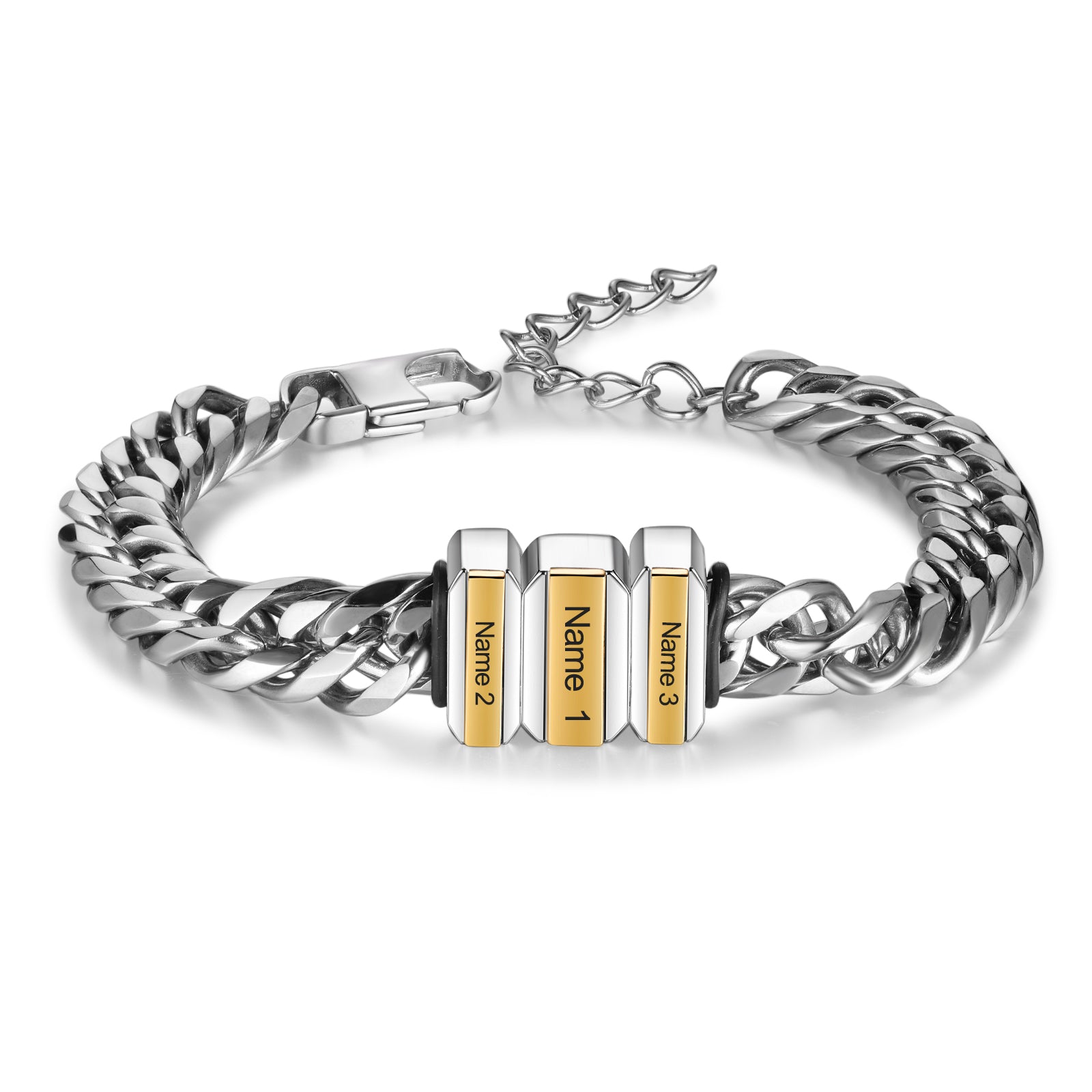 Perles personnalisées à maillons cubains