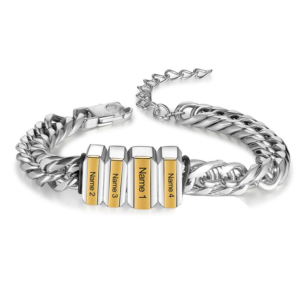 Perles personnalisées à maillons cubains