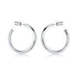30MM HEXAGON POST-HOOP EARRINGS