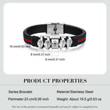 Compass Custom Leather Bracelet