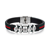 Compass Custom Leather Bracelet