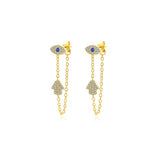 Evil Eye & Hamza Earrings