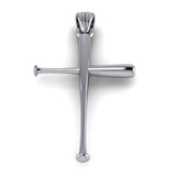 Cross Baseball Bat Pendant