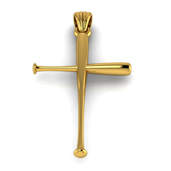 Cross Baseball Bat Pendant