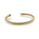 S.STEEL 5MM WEAVE OPEN CUFF -BANGLE