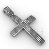 Men Diamond Pavé Cross 10K Gold