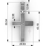 Men Diamond Pavé Cross 10K Gold