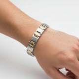 S.STEEL GOLD-IP BRUSHED BRACELET