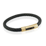 DESIGN BLACK-LEATHER BRACELET