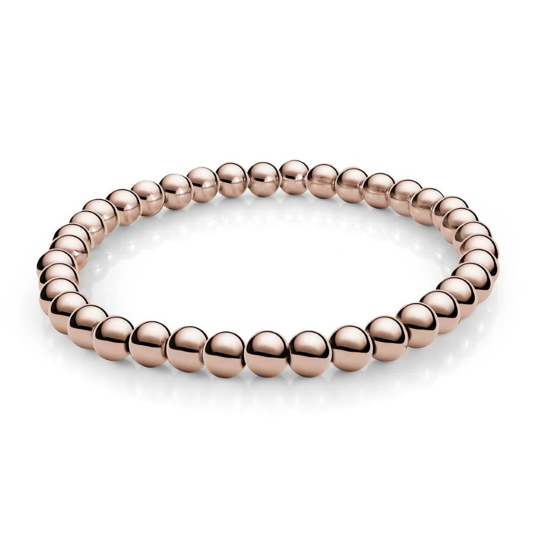 6MM-POLISHED 38-PIECE BALL-STRETCH BRACELET