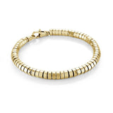 S.STEEL GOLD-IP HEXAGON-BEADS BRACELET