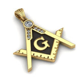 Free Mason Pendant Gold 10k