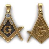 Free Mason Pendant Gold 10k