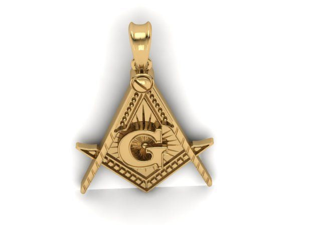 Free Mason Pendant Gold 10k